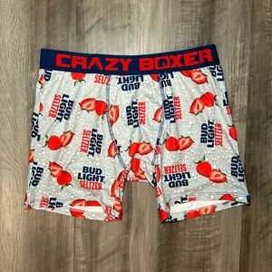 Bud Light Strawberry Seltzer Crazy Boxer Boxer Brief - Large